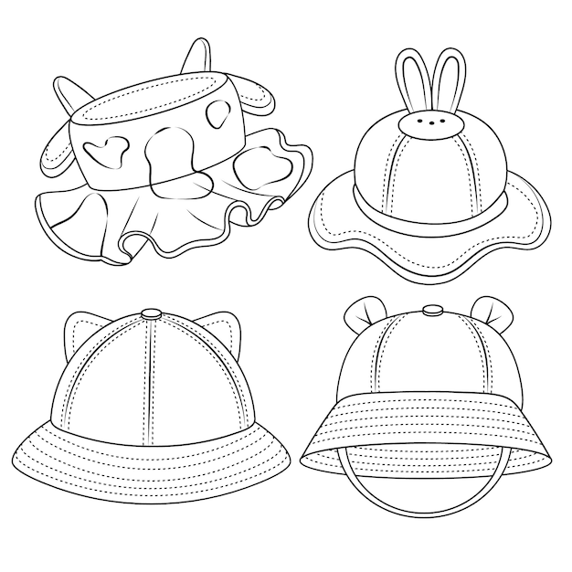 Free Vector hand drawn bucket hat illustration