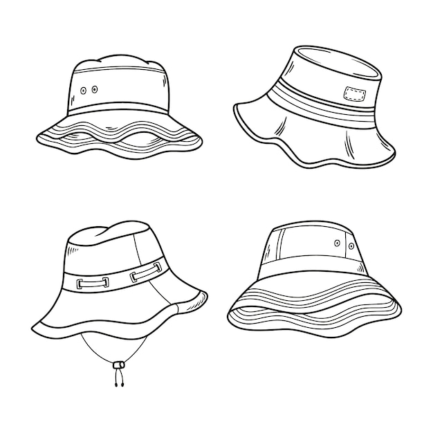 Free Vector hand drawn bucket hat illustration