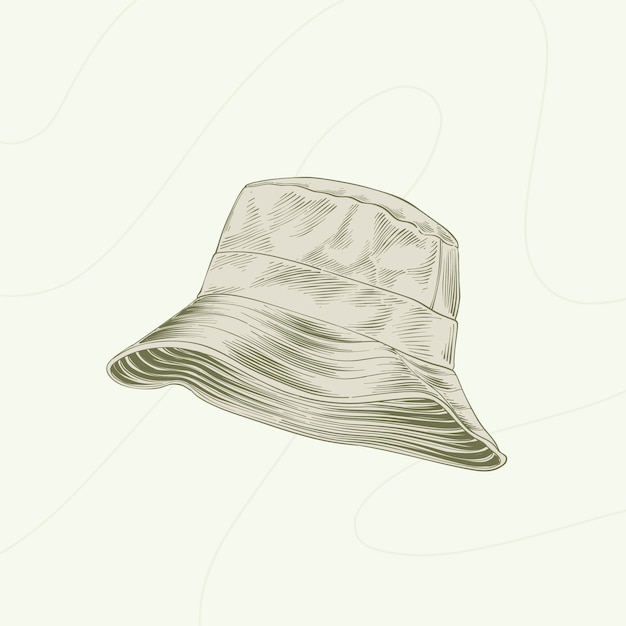 Free Vector hand drawn bucket hat illustration