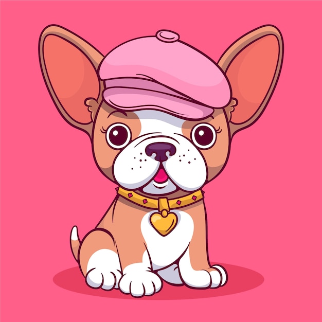 Free Vector hand drawn bulldog cartoon illustration