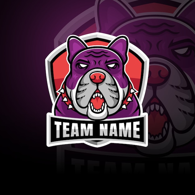 Hand drawn bulldog logo template