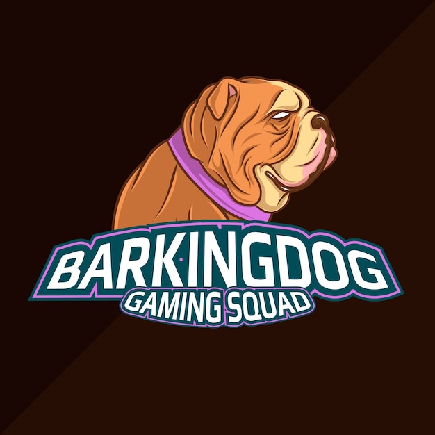 Free vector hand drawn bulldog  logo template