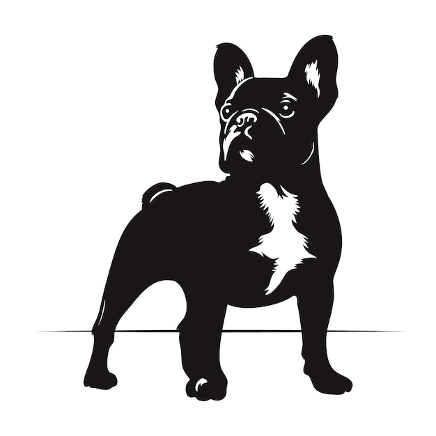 Free Vector hand drawn bulldog silhouette