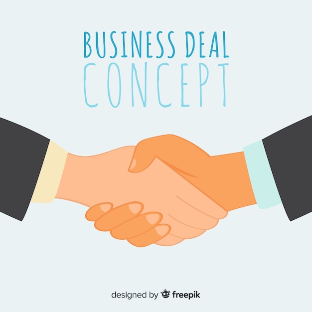 Free Vector hand drawn business deal background