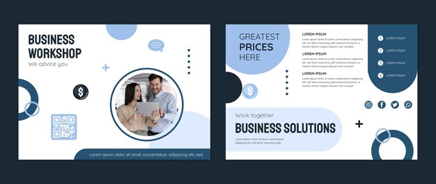 Hand drawn business workshopbrochure