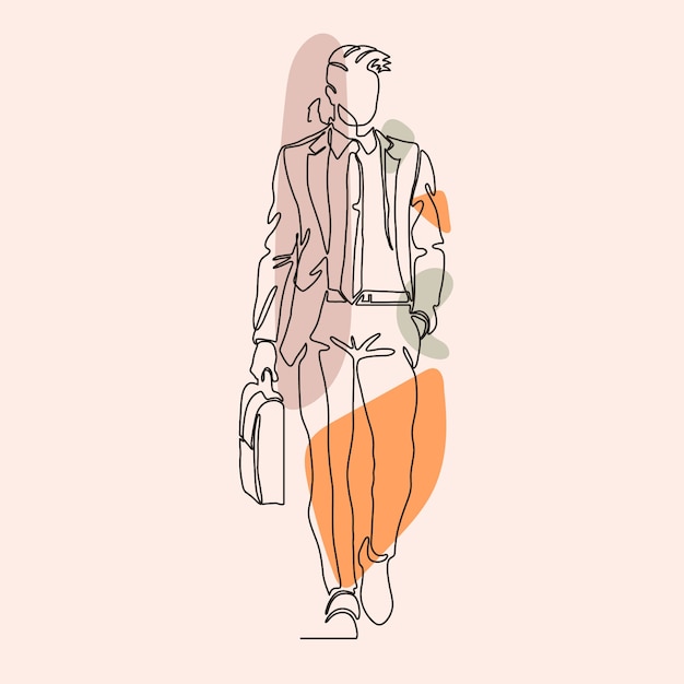 Free Vector hand drawn businessman drawing illustration