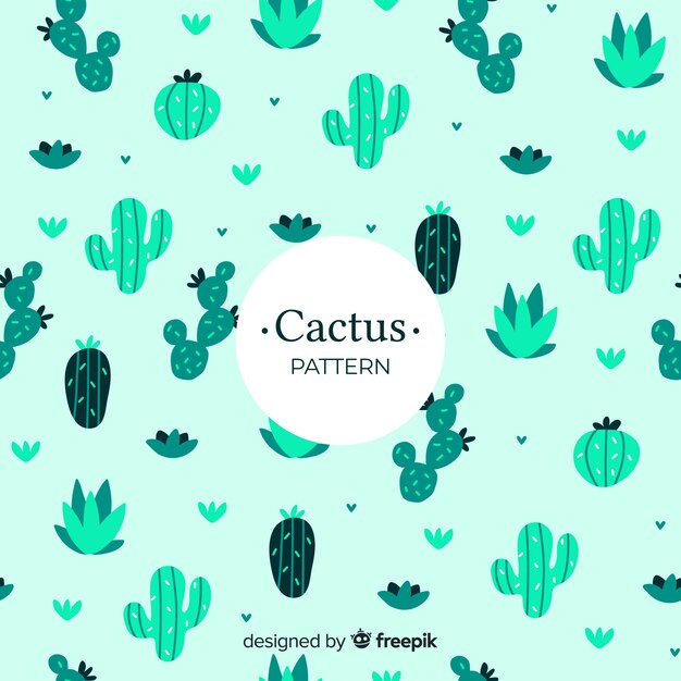 Hand drawn cactus pattern