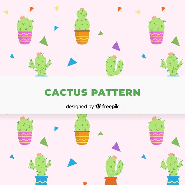 Hand drawn cactus pattern