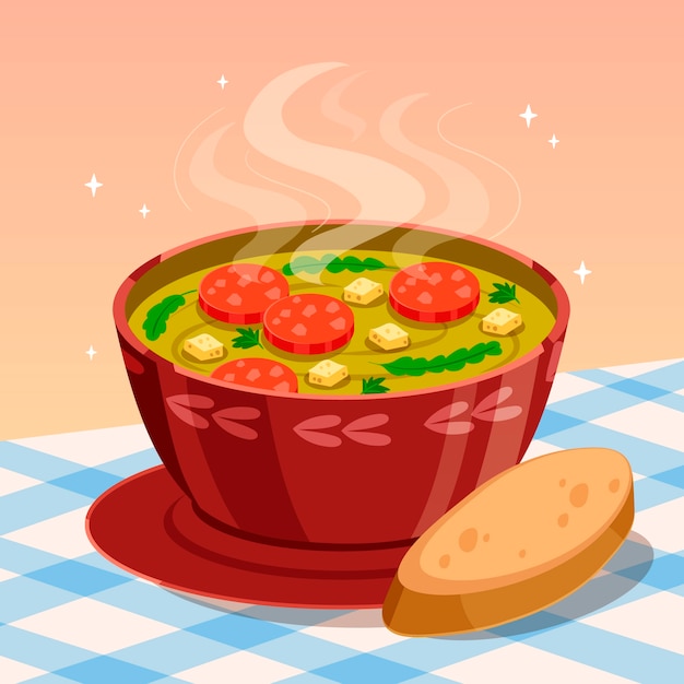 Free Vector hand drawn caldo verde illustration