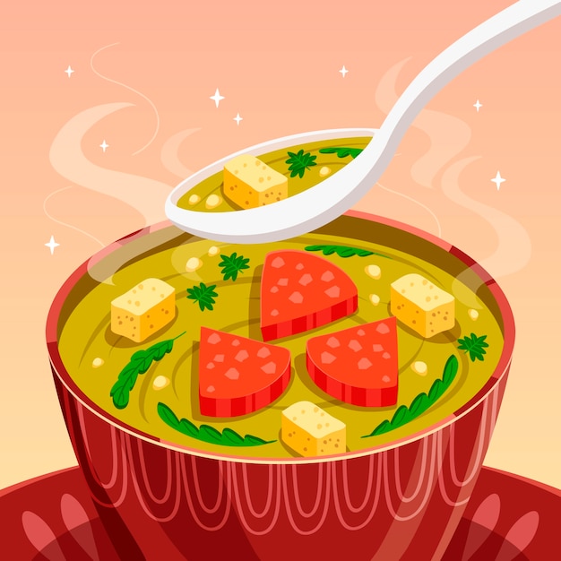 Free Vector hand drawn caldo verde illustration