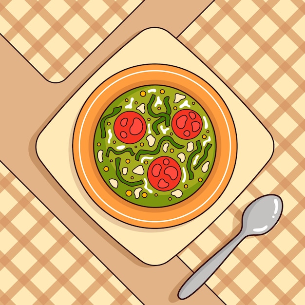 Free Vector hand drawn caldo verde illustration