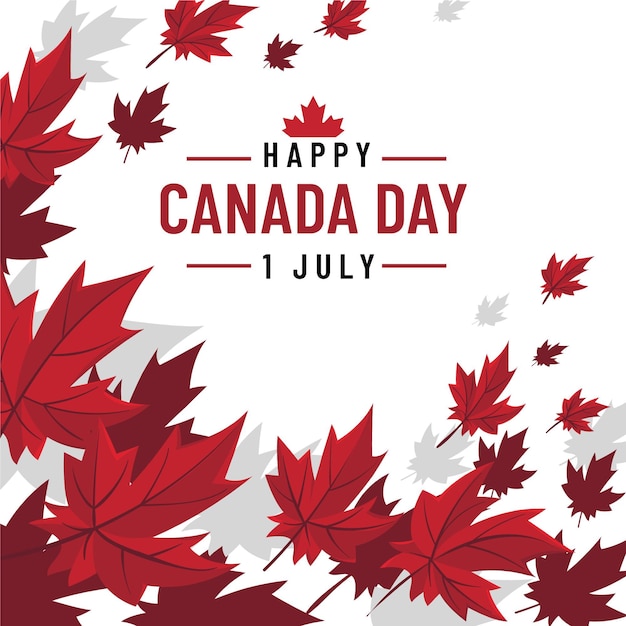 Free vector hand drawn canada day illustration