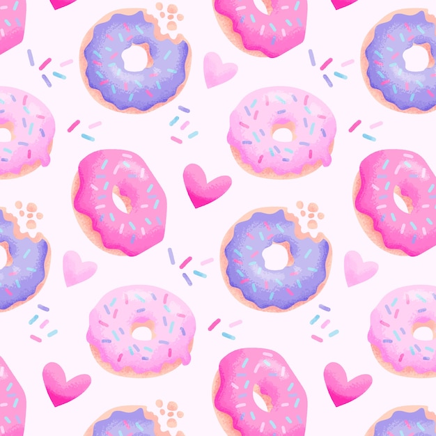 Hand drawn candy pastel color pattern