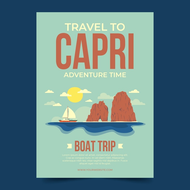 Hand drawn capri poster template