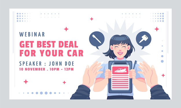 Hand drawn car dealer webinar