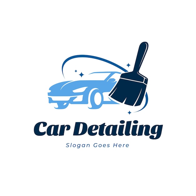 Free Vector hand drawn car detailing logo design