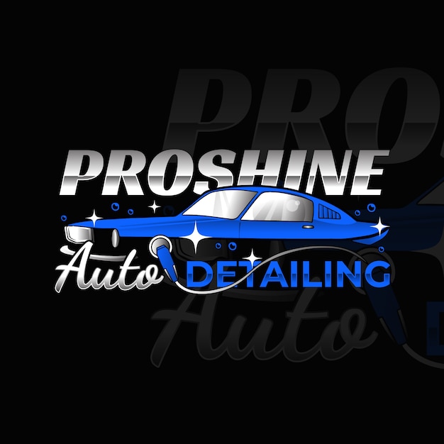 Free Vector hand drawn car detailing logo design