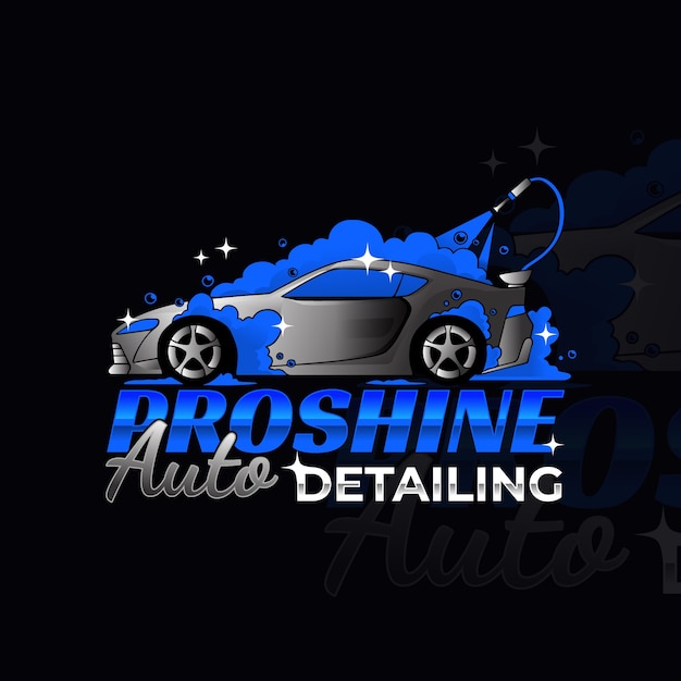 Free Vector hand drawn car detailing logo design