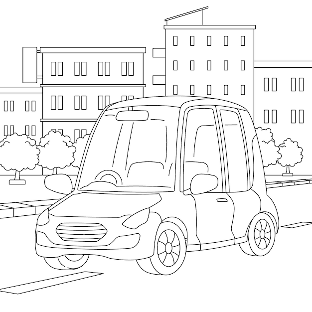 Free vector hand drawn car illustration