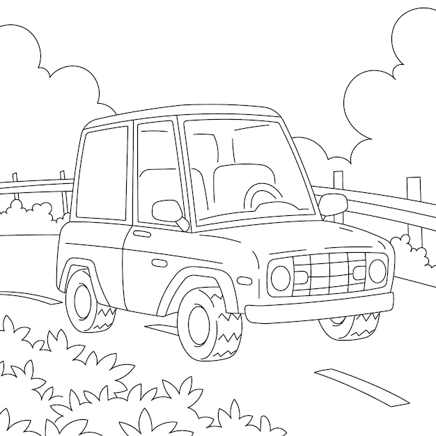 Free vector hand drawn car illustration