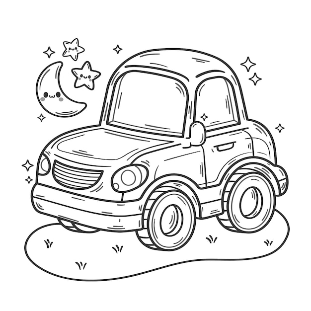 Free Vector hand drawn car illustration