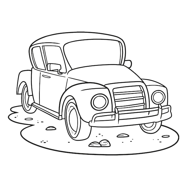 Free vector hand drawn car illustration