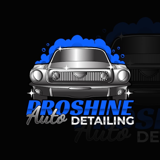 Free Vector hand drawn car wash logo design