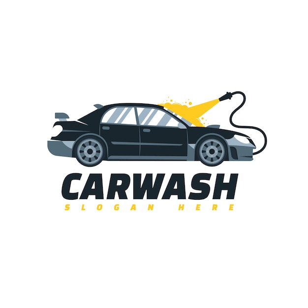 Free Vector hand drawn car wash logo design