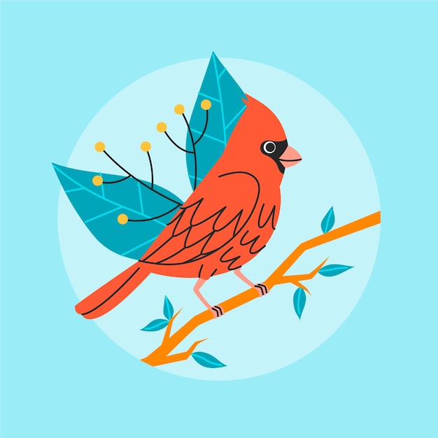 Free Vector hand drawn cardinal bird illustration