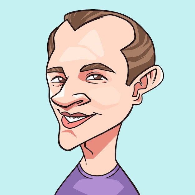 Hand drawn caricature illustration