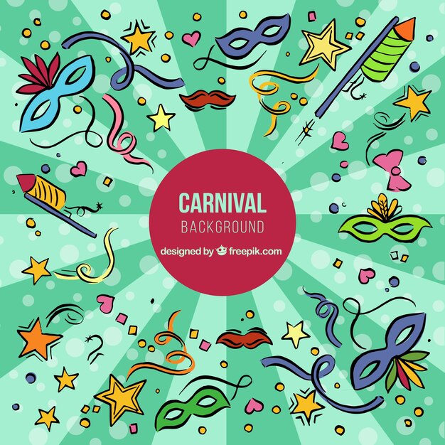 Hand drawn carnival background