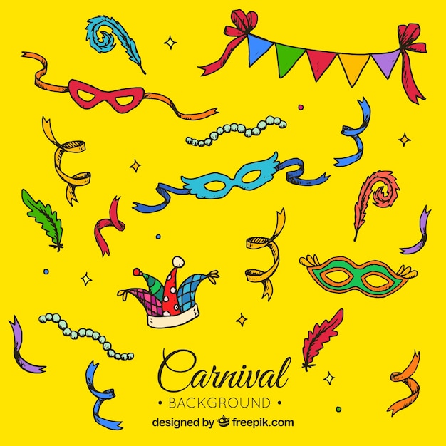 Hand drawn carnival background