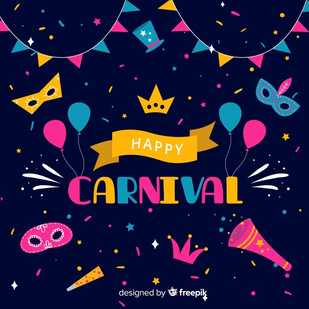 Hand drawn carnival background