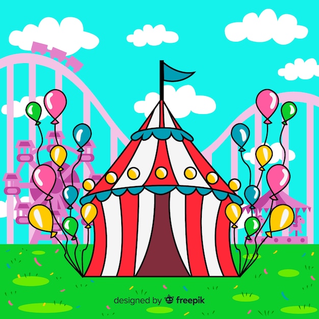 Free Vector hand drawn carnival background