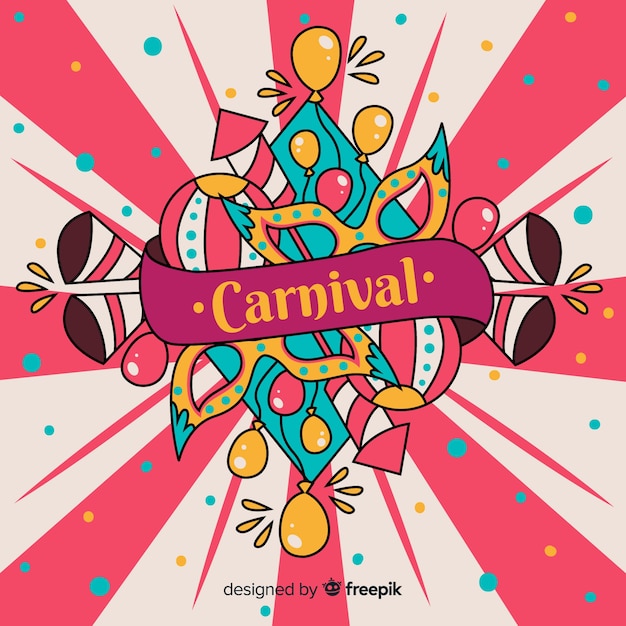 Free Vector hand drawn carnival background