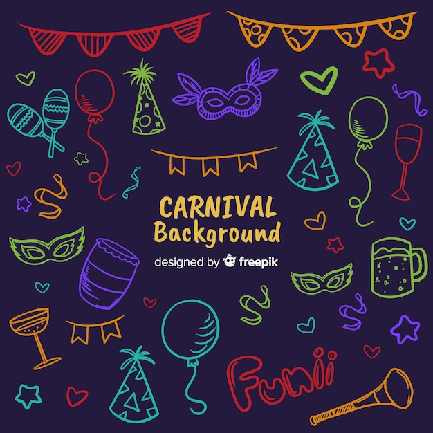 Hand drawn carnival background