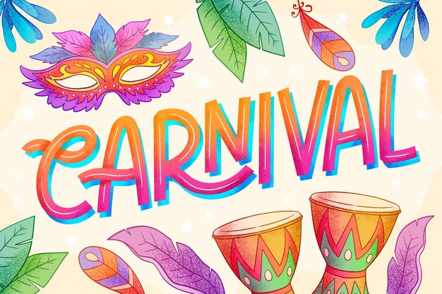 Hand drawn carnival lettering template