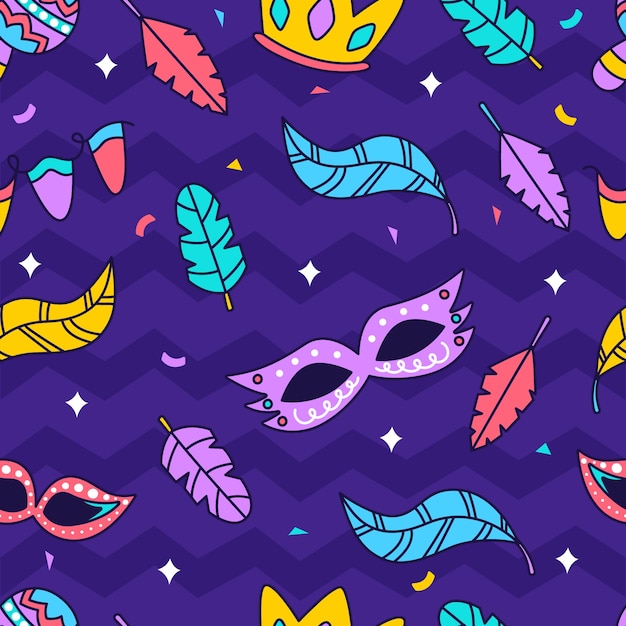 Hand drawn carnival pattern design