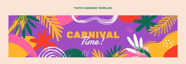 Hand drawn carnival twitch banner