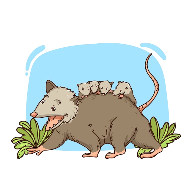 Free vector hand drawn cartoon animal illustration