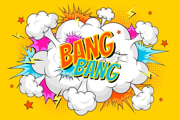 Free Vector hand drawn cartoon bang background