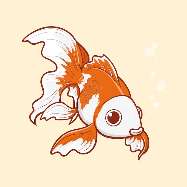 Free Vector hand drawn cartoon goldfish illustration