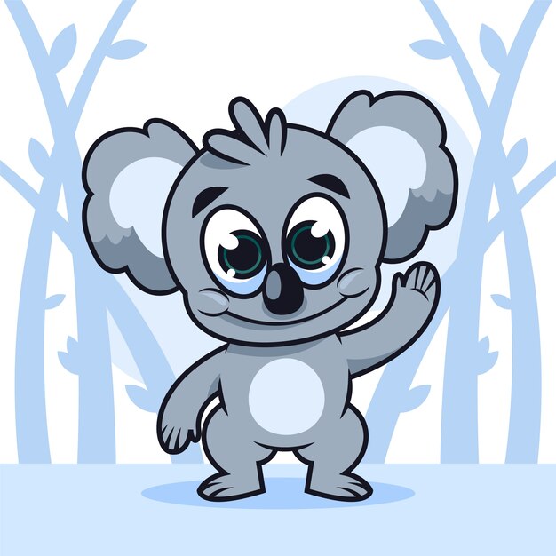 Free Vector hand drawn cartoon koala  illustration