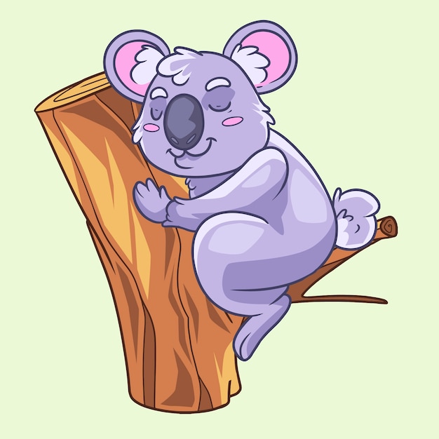 Free Vector hand drawn cartoon koala illustration