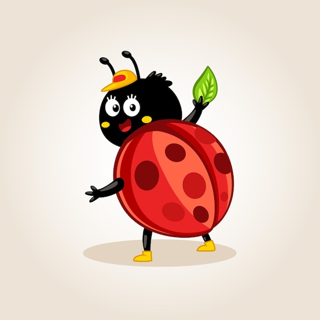 Free Vector hand drawn cartoon ladybug illustration