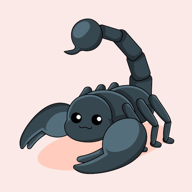 Free vector hand drawn cartoon scorpion illustration