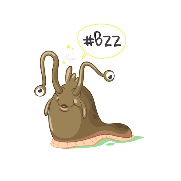 Free Vector hand drawn cartoon slug illustration