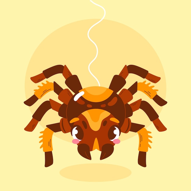 Free Vector hand drawn cartoon spider illustration