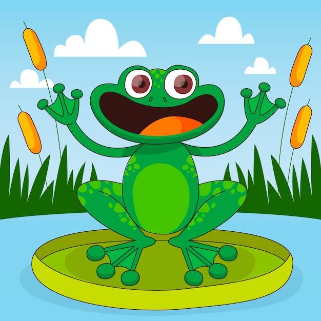 Free vector hand drawn cartoon toad illustration