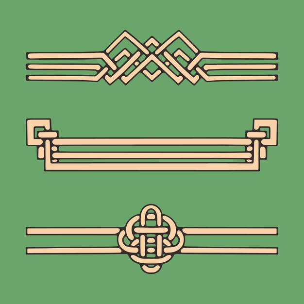 Hand drawn celtic frame design